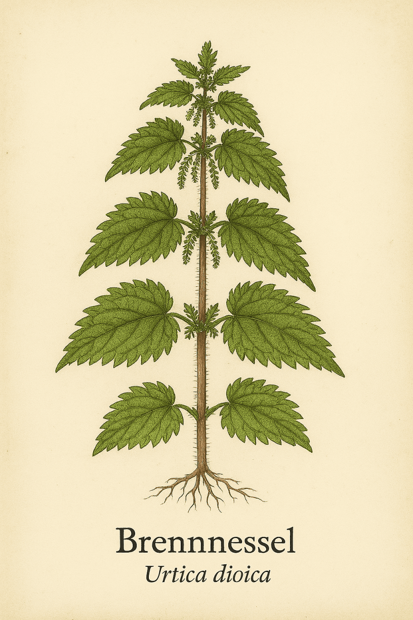 Brennnessel - Botanische Zeichnung